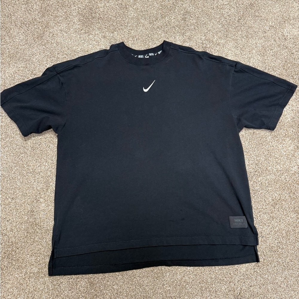 Nike Black Short Sleeve Tee with White Swoosh
